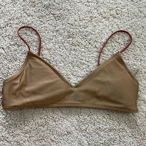 Brown bathing suit top